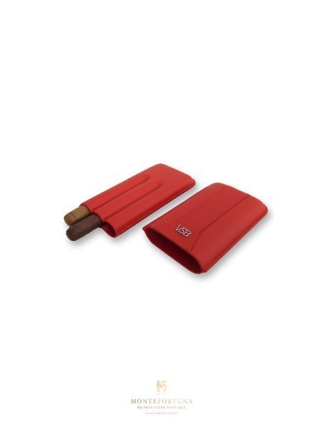 VSB Red Leather Cigar Case