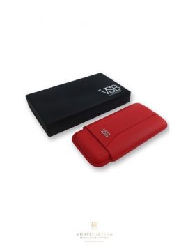 VSB Red Leather Cigar Case